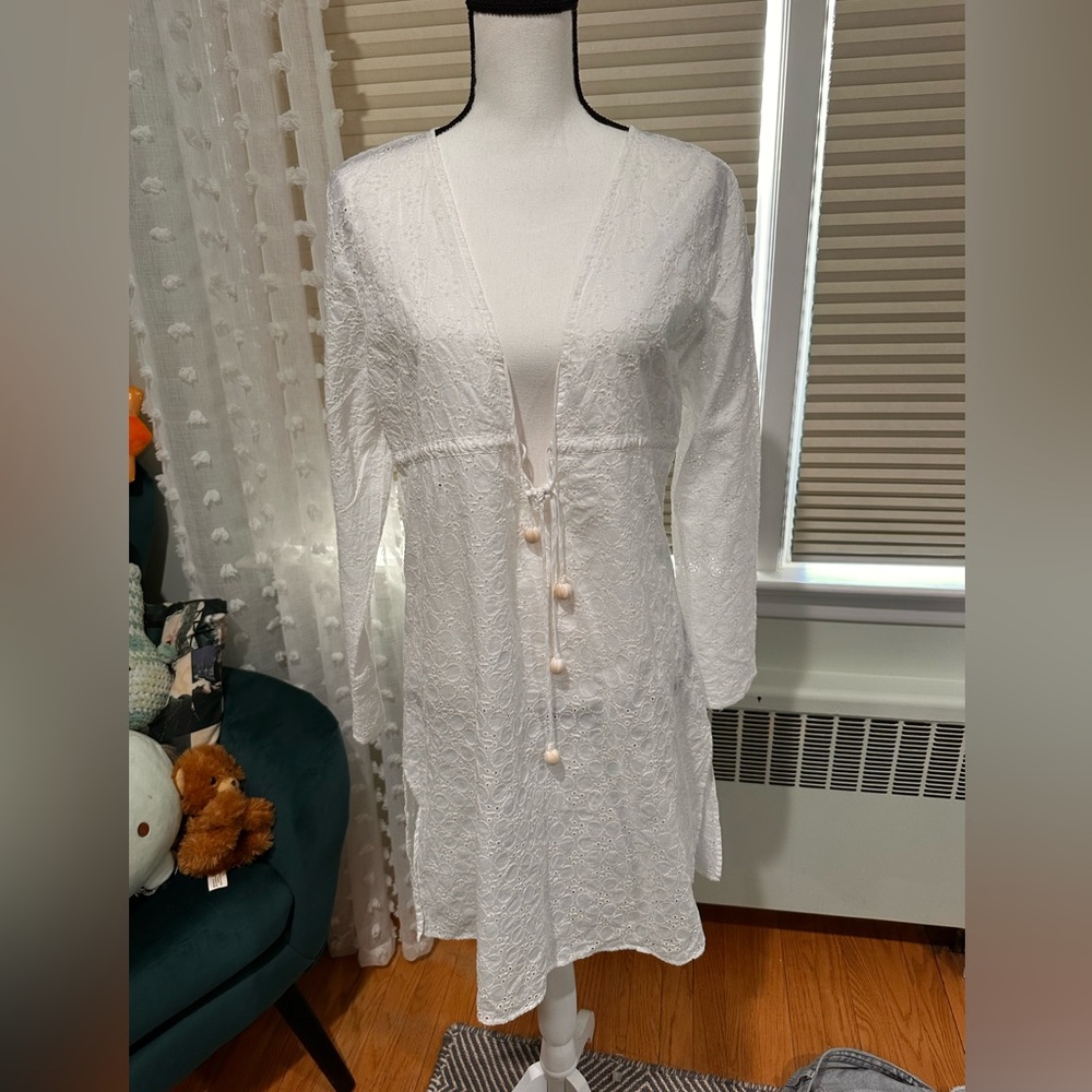 Talbots White Eyelet Swim Cover-up